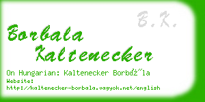 borbala kaltenecker business card